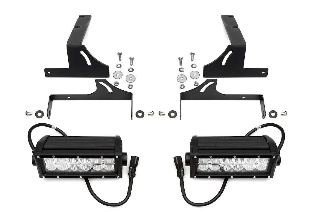Z385721 – T-REX Light Bar Mounting Kit, Rear Bumper Mount Mounts One 6 Inch LED Light Bar Powder Coated Gloss Black S...